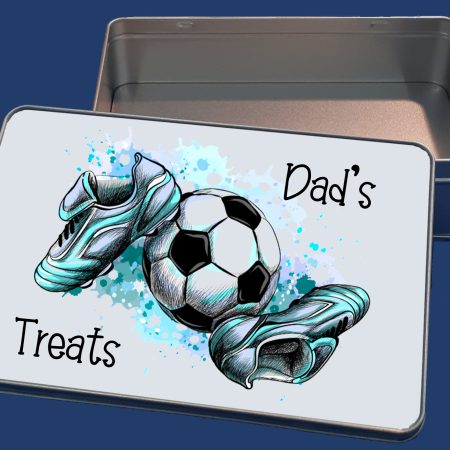 Dad's Football Treat Tin - Personalised