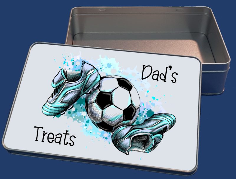 Dad's Football Treat Tin - Personalised
