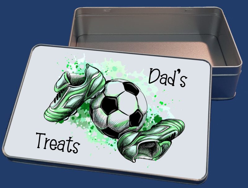 Dad's Football Treat Tin - Personalised