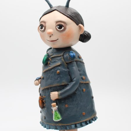 OOAK Handmade Art Doll, Whimsical Clay Character, 28 cm