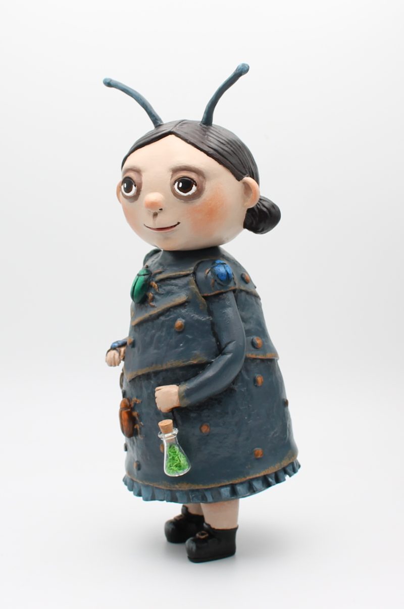 OOAK Handmade Art Doll, Whimsical Clay Character, 28 cm