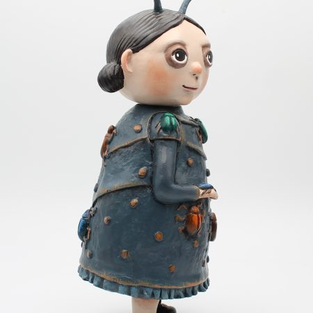 OOAK Handmade Art Doll, Whimsical Clay Character, 28 cm