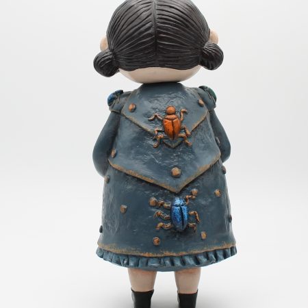 OOAK Handmade Art Doll, Whimsical Clay Character, 28 cm