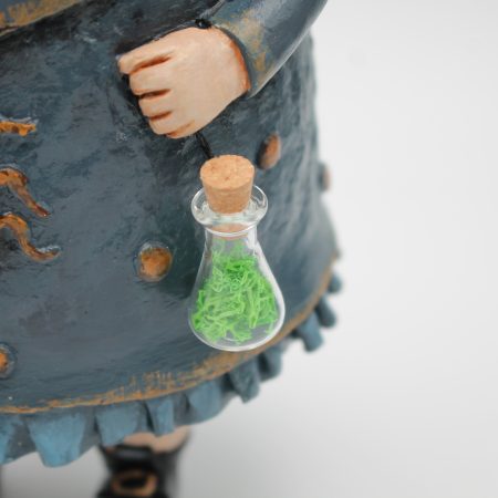 OOAK Handmade Art Doll, Whimsical Clay Character, 28 cm