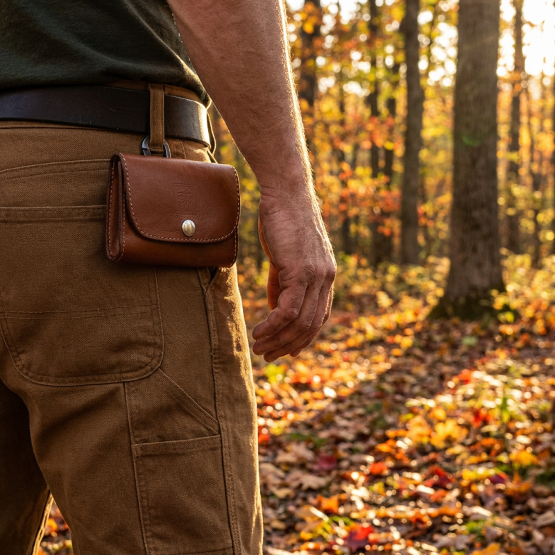The Artisan Heritage Fire Kit – Hand-Forged Carbon Steel & English Flint in a Premium Top-Grain Leather Pouch