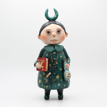 OOAK Handmade Art Doll, Celestial Clay Character, 28 cm