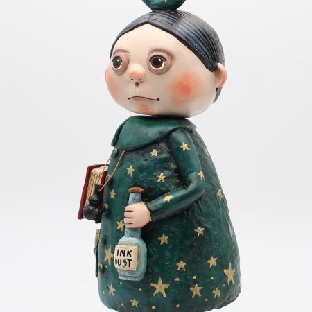 OOAK Handmade Art Doll, Celestial Clay Character, 28 cm