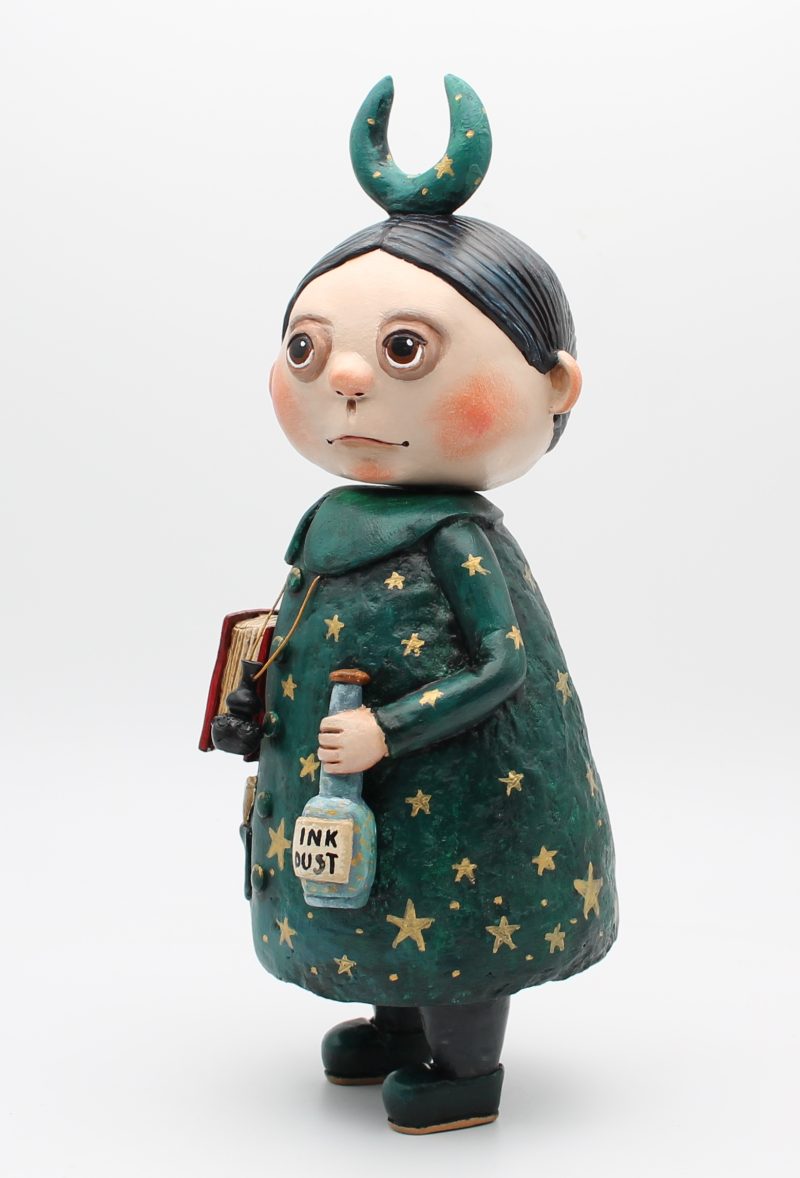 OOAK Handmade Art Doll, Celestial Clay Character, 28 cm