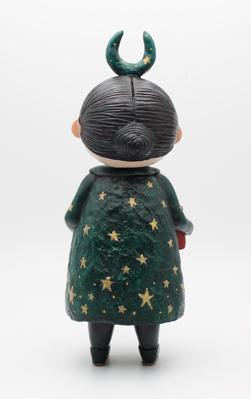 OOAK Handmade Art Doll, Celestial Clay Character, 28 cm