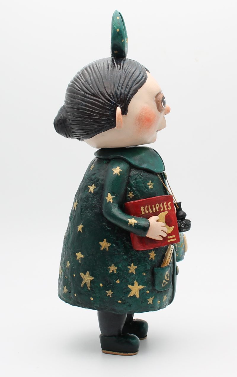 OOAK Handmade Art Doll, Celestial Clay Character, 28 cm