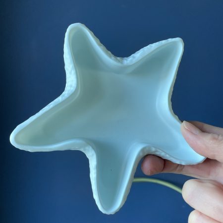 White eco resin conch shell and starfish decorative bowl set handmade