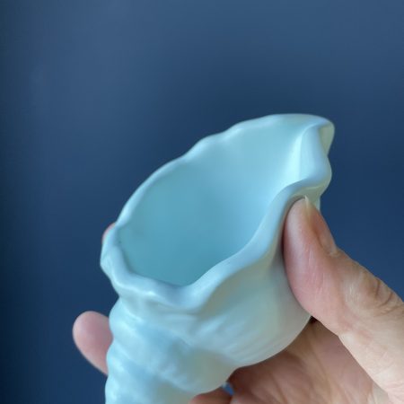 White eco resin conch shell and starfish decorative bowl set handmade