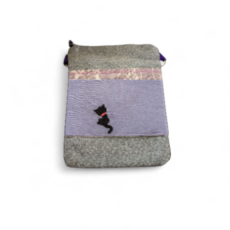 Black Cat sitting crossbody bag