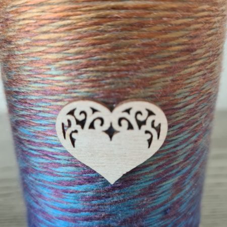 Set of 2 Upcycled Glass Jars Wrapped in Marble Effect Yarn