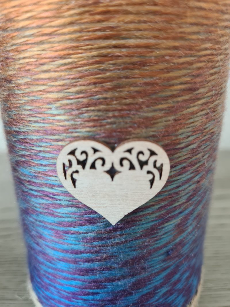 Set of 2 Upcycled Glass Jars Wrapped in Marble Effect Yarn