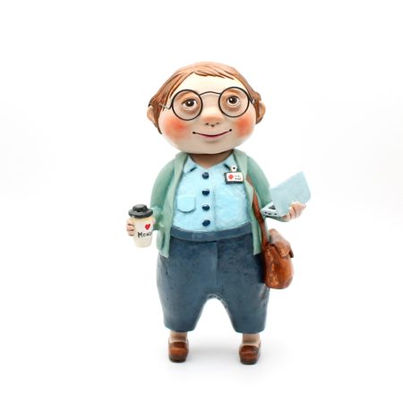OOAK Handmade Office Worker Art Doll – Quiet Everyday Magic Series
