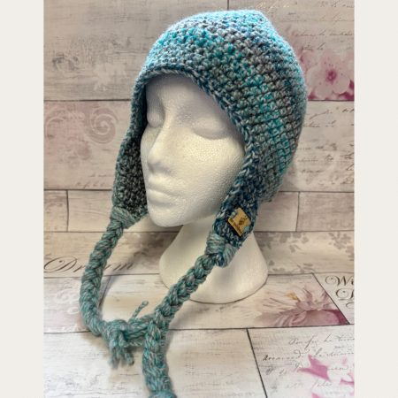 Crocheted Sherpa Style Hat with Ear Flaps – Unisex