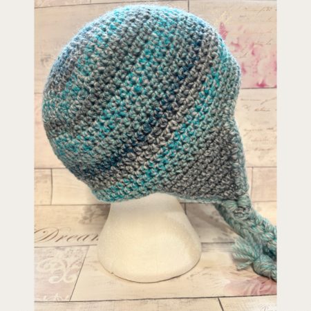 Crocheted Sherpa Style Hat with Ear Flaps – Unisex