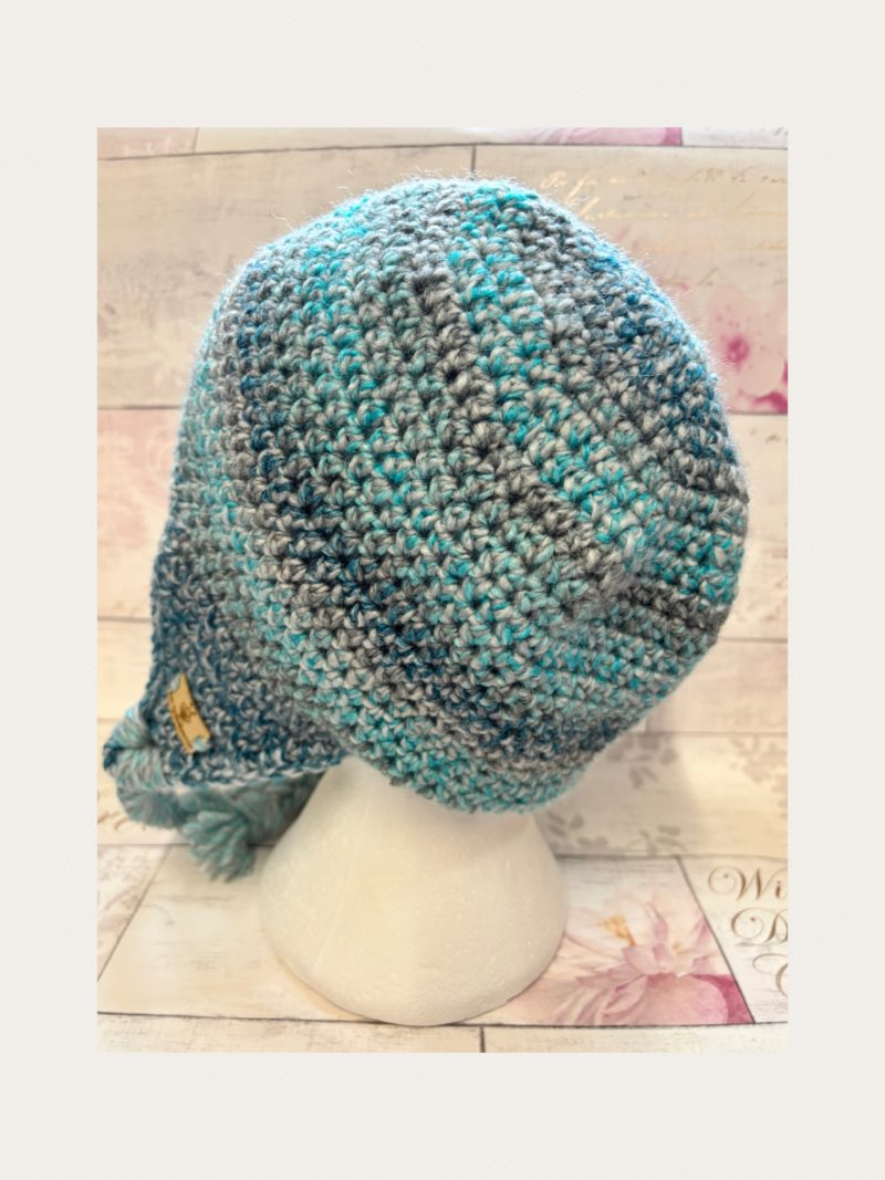 Crocheted Sherpa Style Hat with Ear Flaps – Unisex