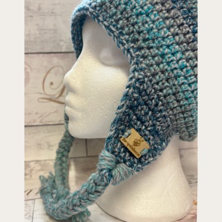 Crocheted Sherpa Style Hat with Ear Flaps – Unisex