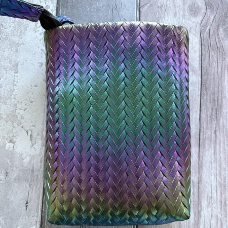 Handmade iridescent rainbow mini crossbody bag