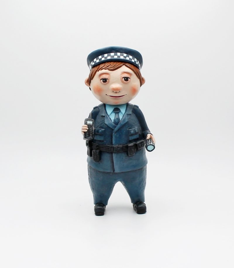 OOAK Handmade Policeman Art Doll – Quiet Everyday Magic Series