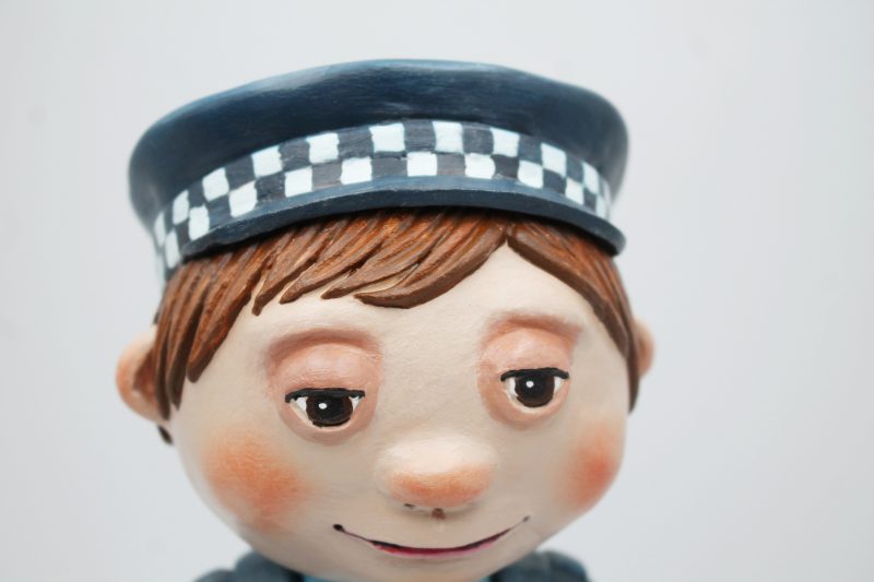 OOAK Handmade Policeman Art Doll – Quiet Everyday Magic Series
