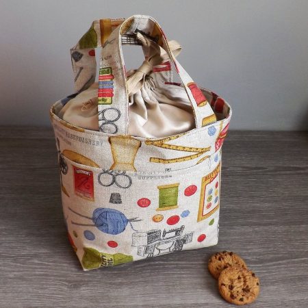 Tie Top Bag Hand-sewn Bag Bird or Sewing pattern