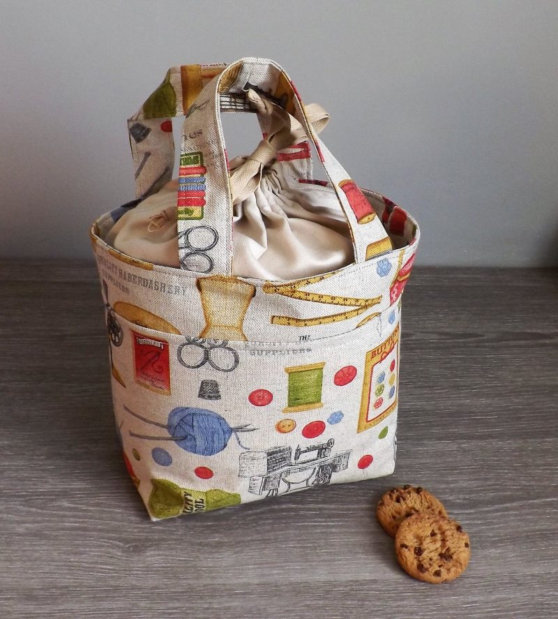 Tie Top Bag Hand-sewn Bag Bird or Sewing pattern