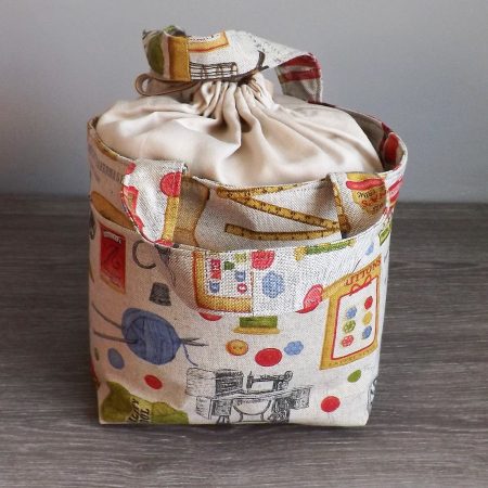 Tie Top Bag Hand-sewn Bag Bird or Sewing pattern