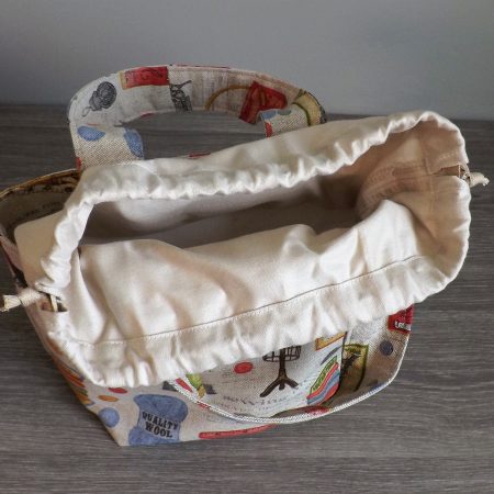 Tie Top Bag Hand-sewn Bag Bird or Sewing pattern