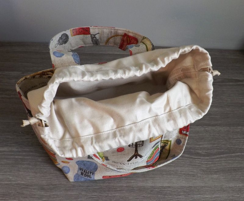 Tie Top Bag Hand-sewn Bag Bird or Sewing pattern
