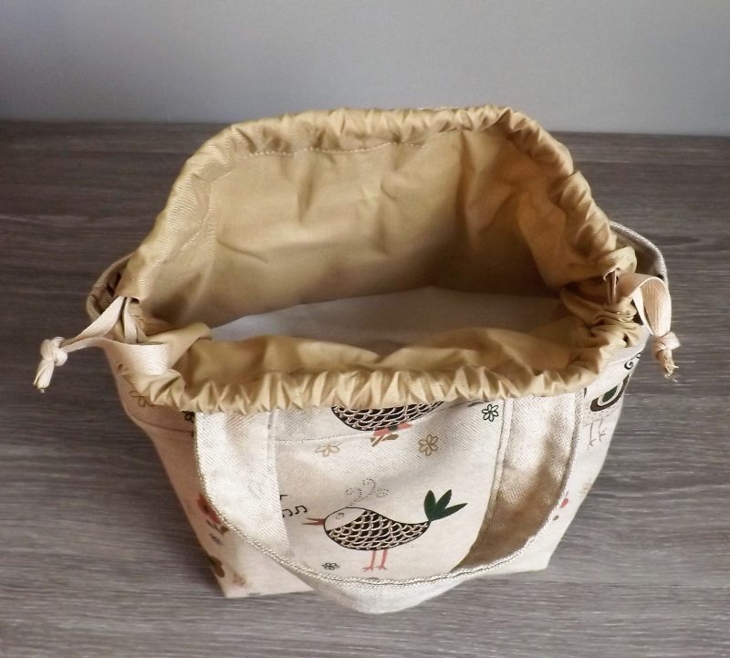 Tie Top Bag Hand-sewn Bag Bird or Sewing pattern