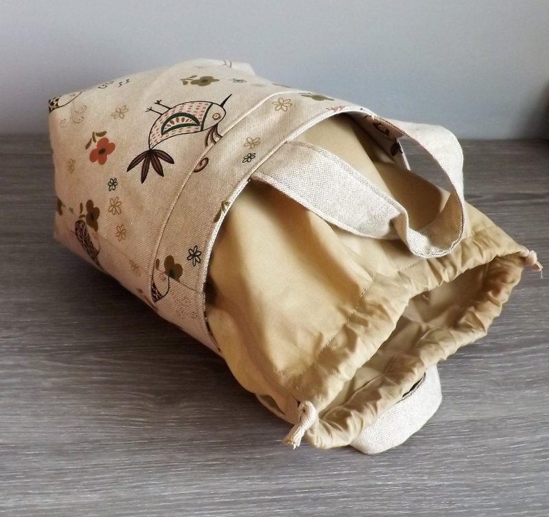 Tie Top Bag Hand-sewn Bag Bird or Sewing pattern