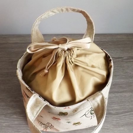 Tie Top Bag Hand-sewn Bag Bird or Sewing pattern