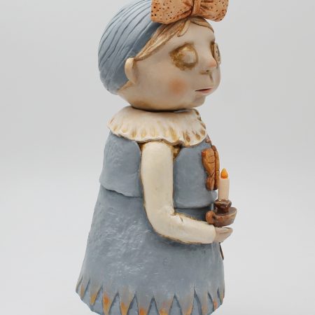 OOAK Handmade Gothic Art Doll – Whimsical Clay Folk Character