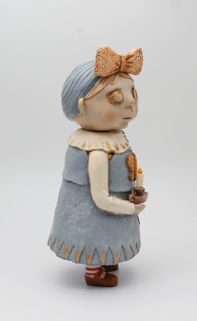 OOAK Handmade Gothic Art Doll – Whimsical Clay Folk Character