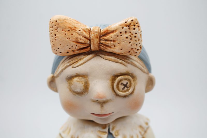 OOAK Handmade Gothic Art Doll – Whimsical Clay Folk Character