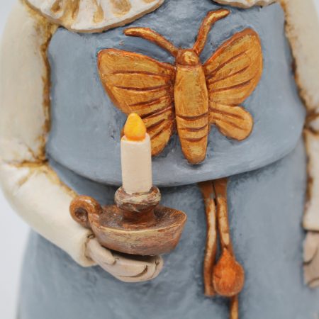 OOAK Handmade Gothic Art Doll – Whimsical Clay Folk Character