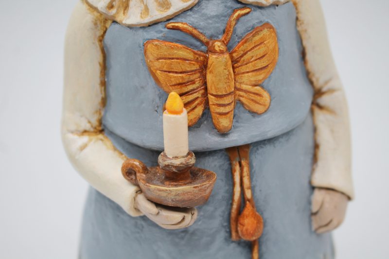 OOAK Handmade Gothic Art Doll – Whimsical Clay Folk Character