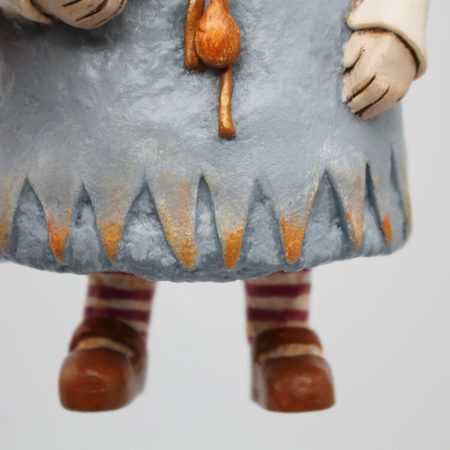 OOAK Handmade Gothic Art Doll – Whimsical Clay Folk Character