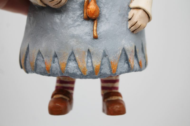 OOAK Handmade Gothic Art Doll – Whimsical Clay Folk Character