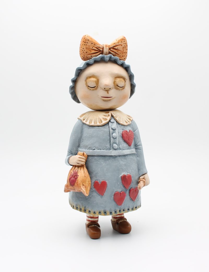 OOAK Handmade Whimsical Art Doll – Folk Style Clay Character