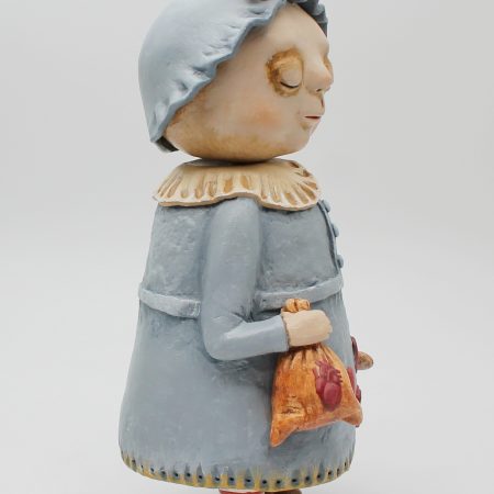 OOAK Handmade Whimsical Art Doll – Folk Style Clay Character