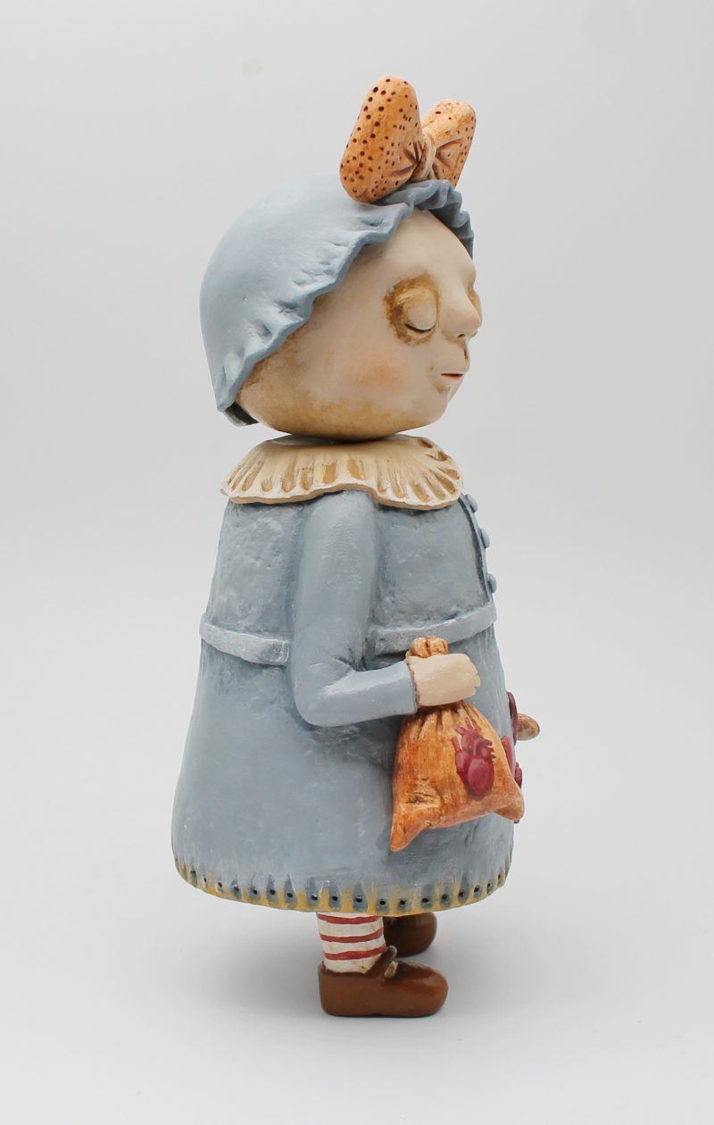 OOAK Handmade Whimsical Art Doll – Folk Style Clay Character