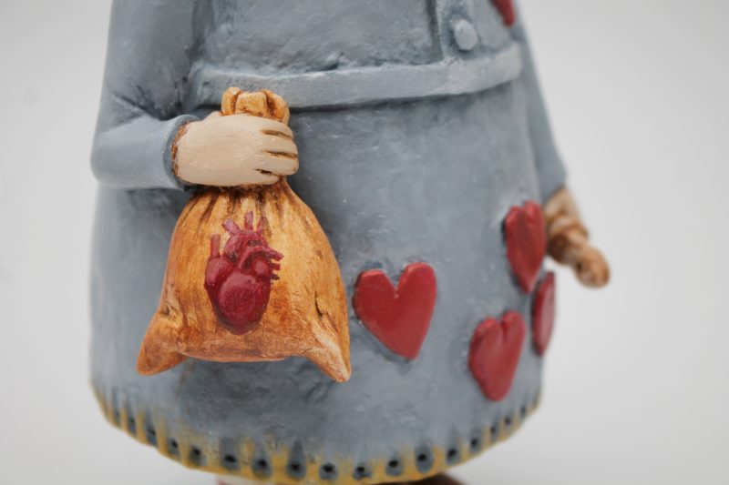 OOAK Handmade Whimsical Art Doll – Folk Style Clay Character