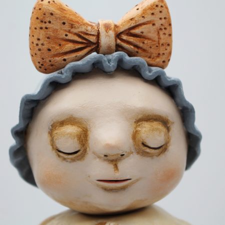 OOAK Handmade Whimsical Art Doll – Folk Style Clay Character