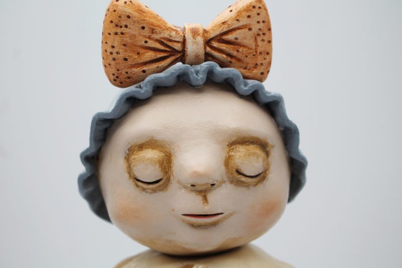 OOAK Handmade Whimsical Art Doll – Folk Style Clay Character