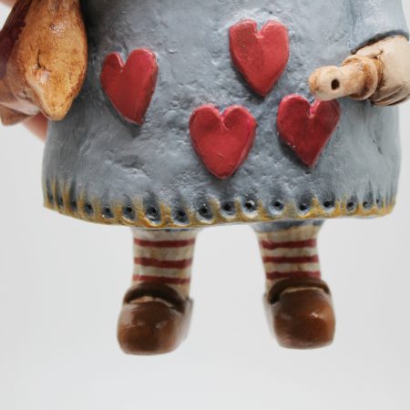 OOAK Handmade Whimsical Art Doll – Folk Style Clay Character