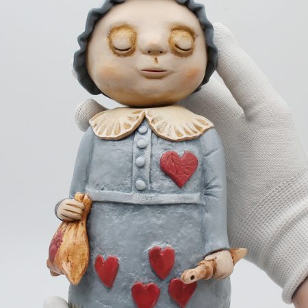 OOAK Handmade Whimsical Art Doll – Folk Style Clay Character